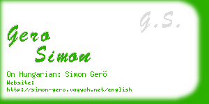 gero simon business card